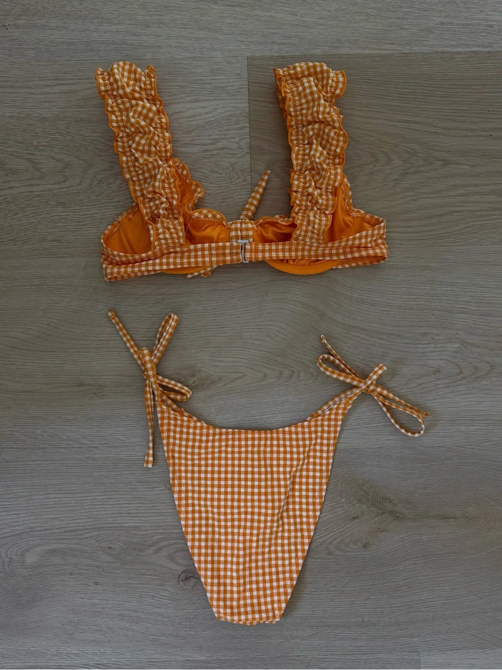 Orange Gingham Bikini